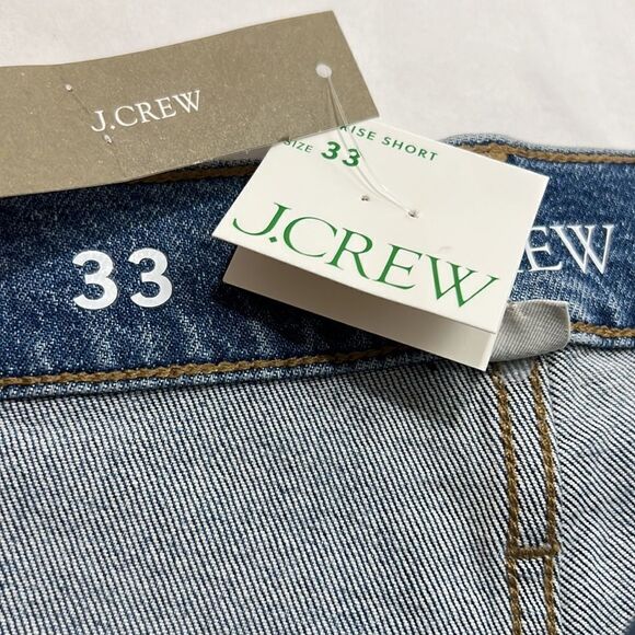 J. Crew Mid-rise denim short in Lakeshore blue wash cut off NWT size 33 - Picture 6 of 10